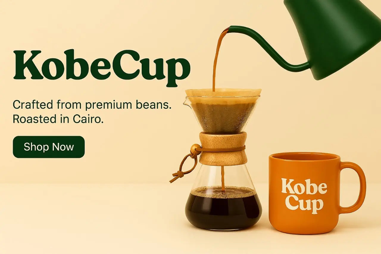 KobeCup specialty coffee – premium beans pour-over brewed in Cairo
